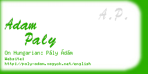 adam paly business card